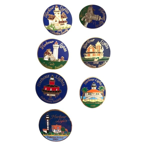 Harbour Lights Collector's Society Pins Lot of 7 Collectible Excellent 1995-2000 - Picture 10 of 12